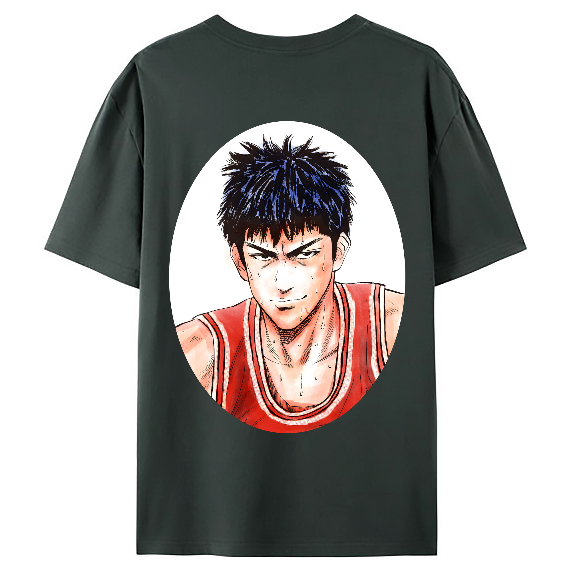 （画像用） SLAM DUNK／スラムダンク 綿100％ メンズ半袖Tシャツ（バックプリント） 通気性